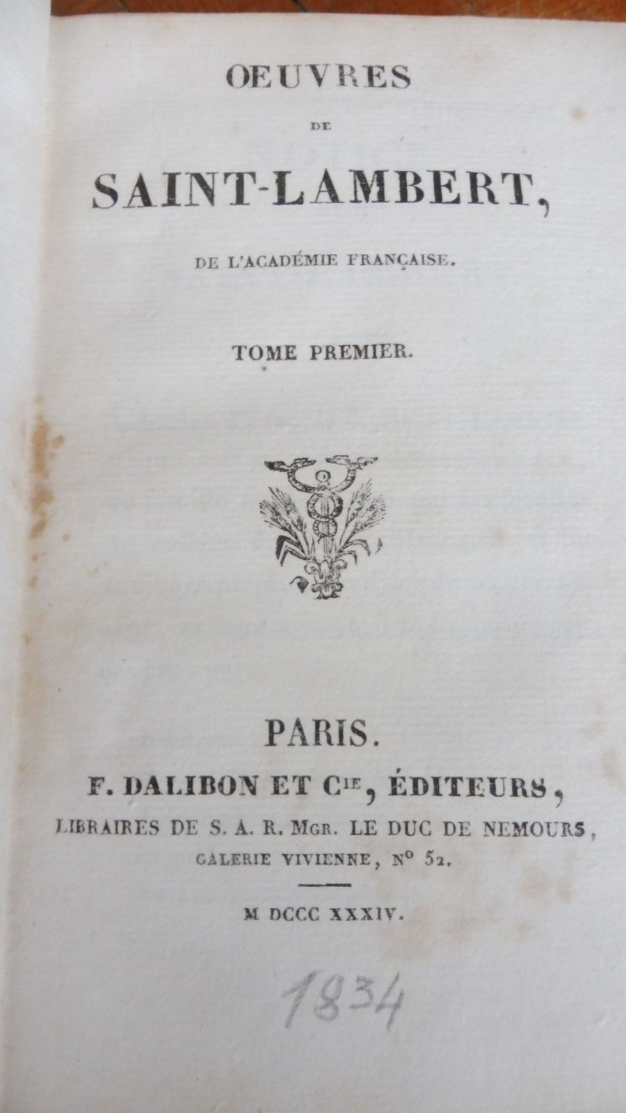 Oeuvres de Saint-Lambert 1834 2/2