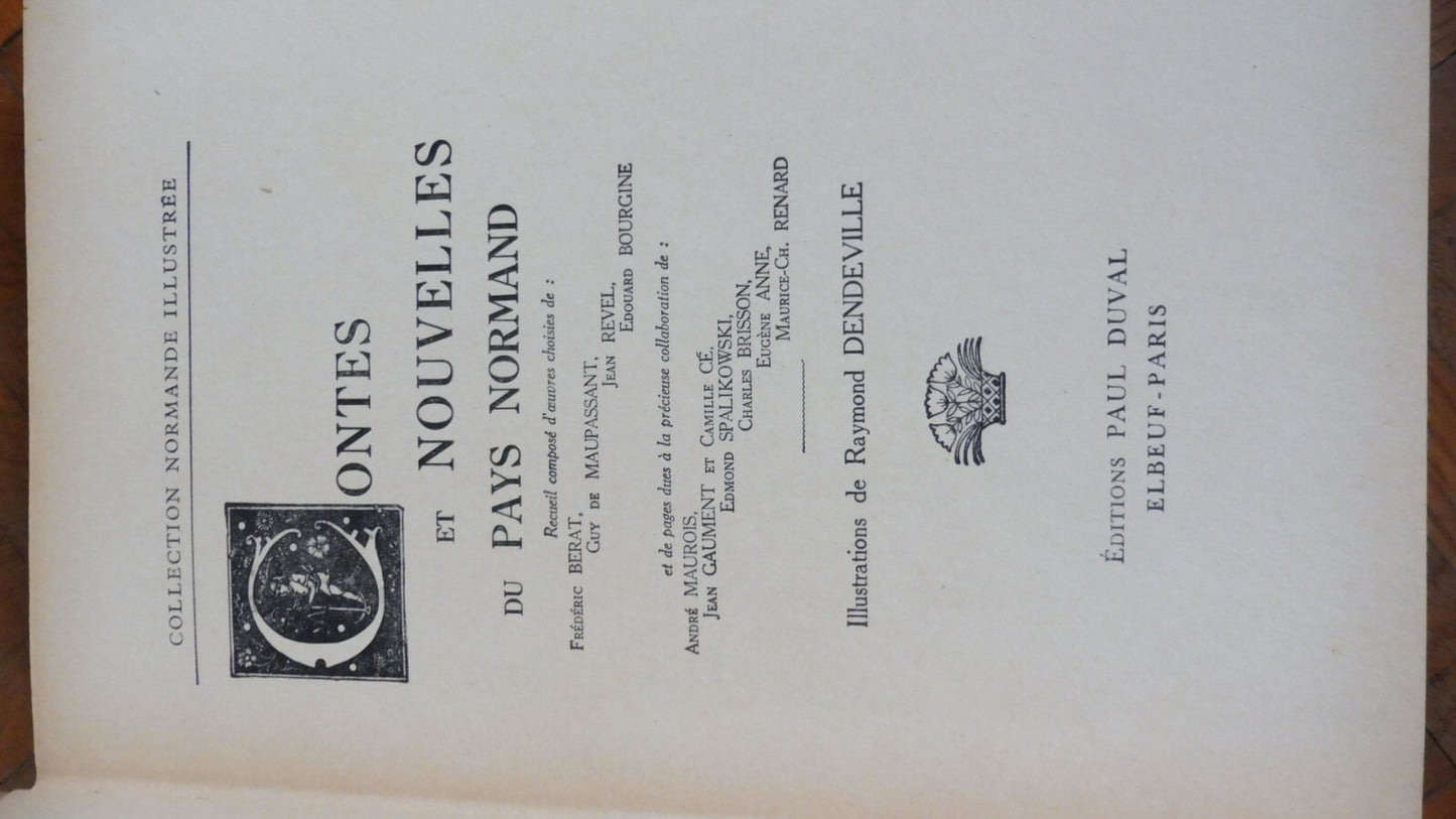 Contes et nouvelles du pays Normand 1937 illus. Dendeville