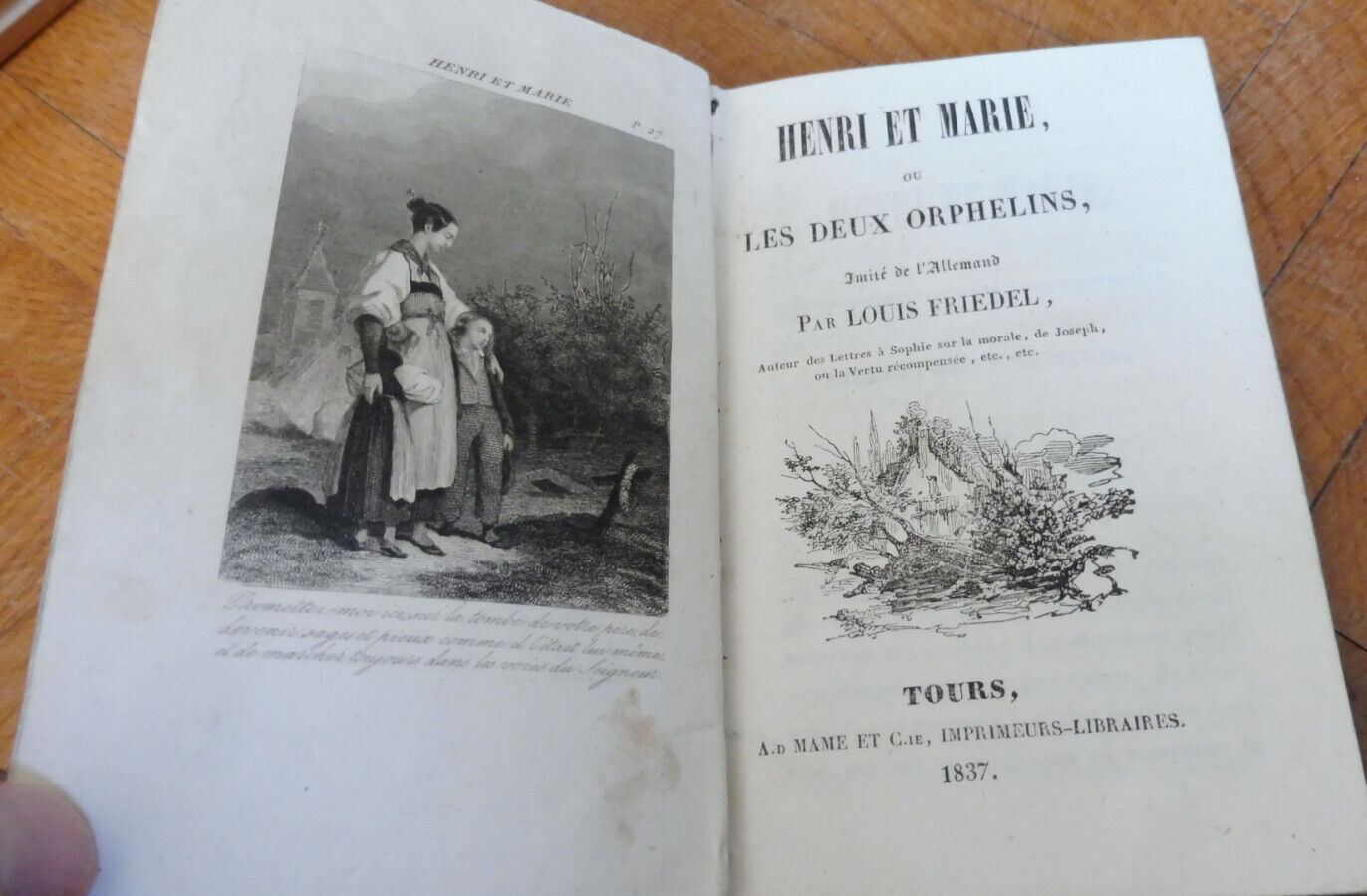 Henri et Marie ou les deux orphelins (Louis Friedel) 1837