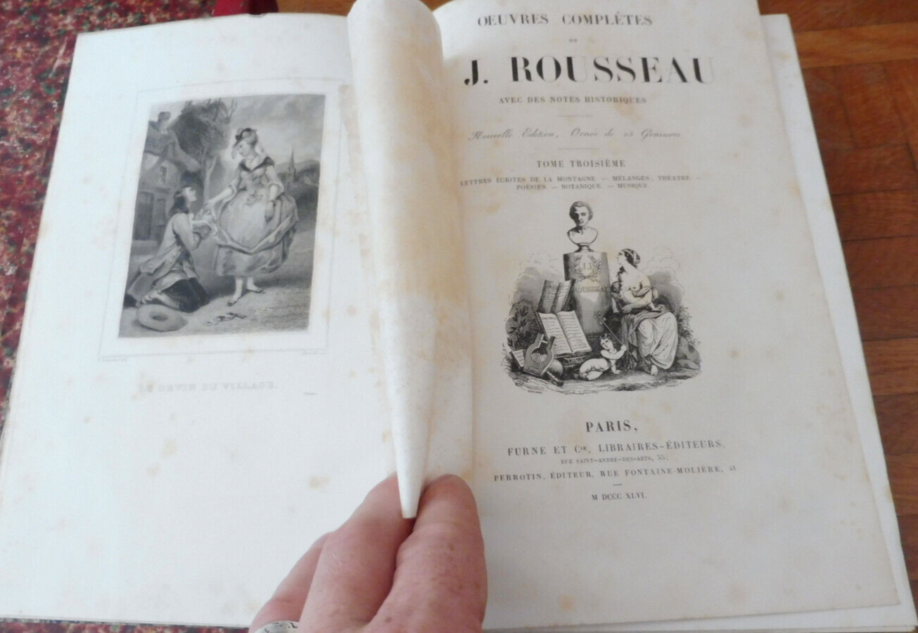 Oeuvres de Rousseau 1844-46 3 vol.