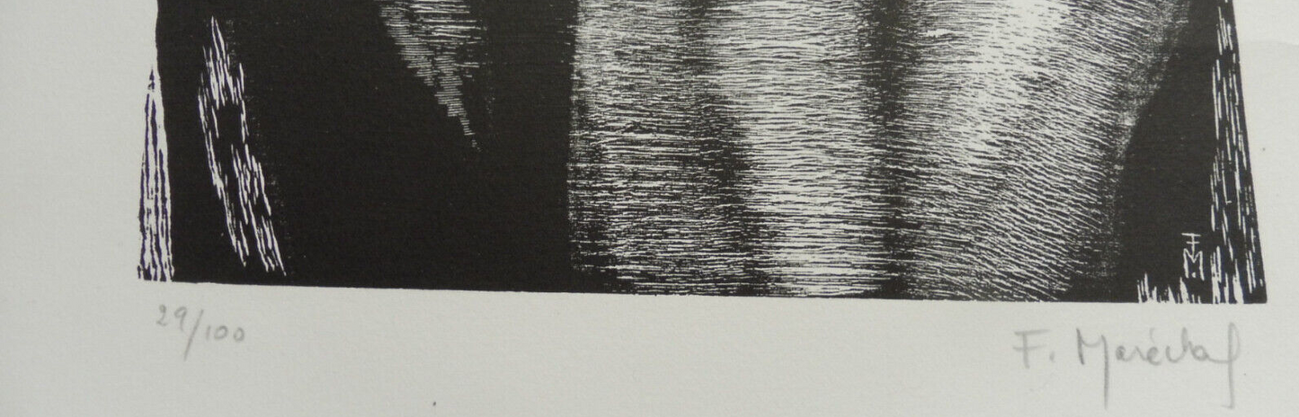 Litho François Maréchal SIGNE NUMEROTE 29x39 cm