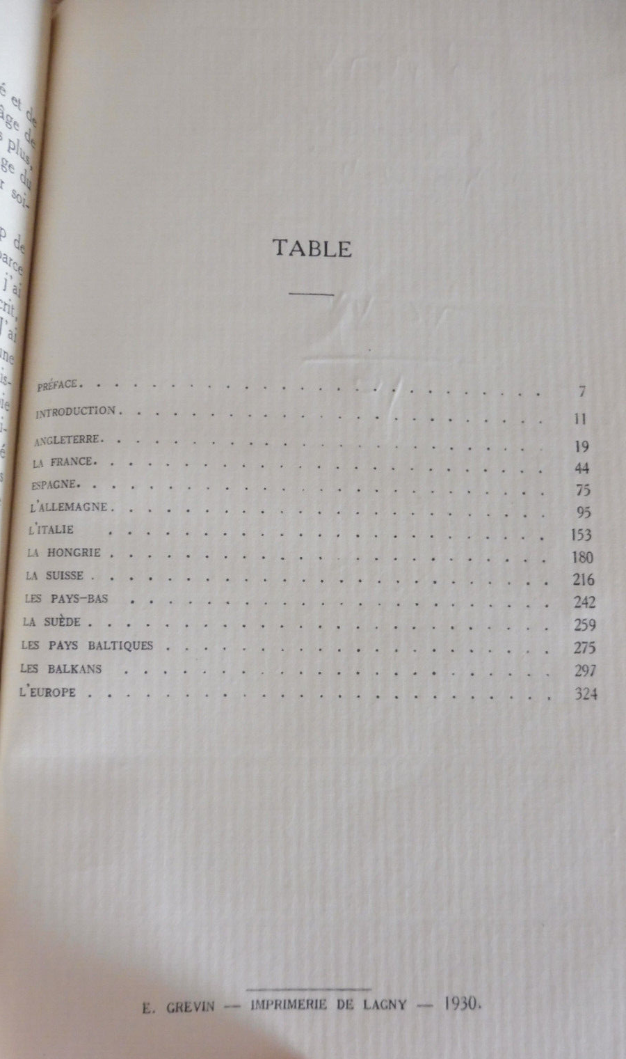 Analyse spectrale de l'Europe (Comte H. De Keyserling) 1930