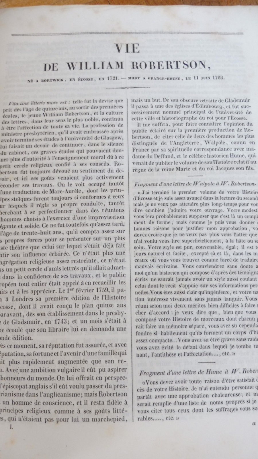 Oeuvres de W. Robertson 1836 2/2