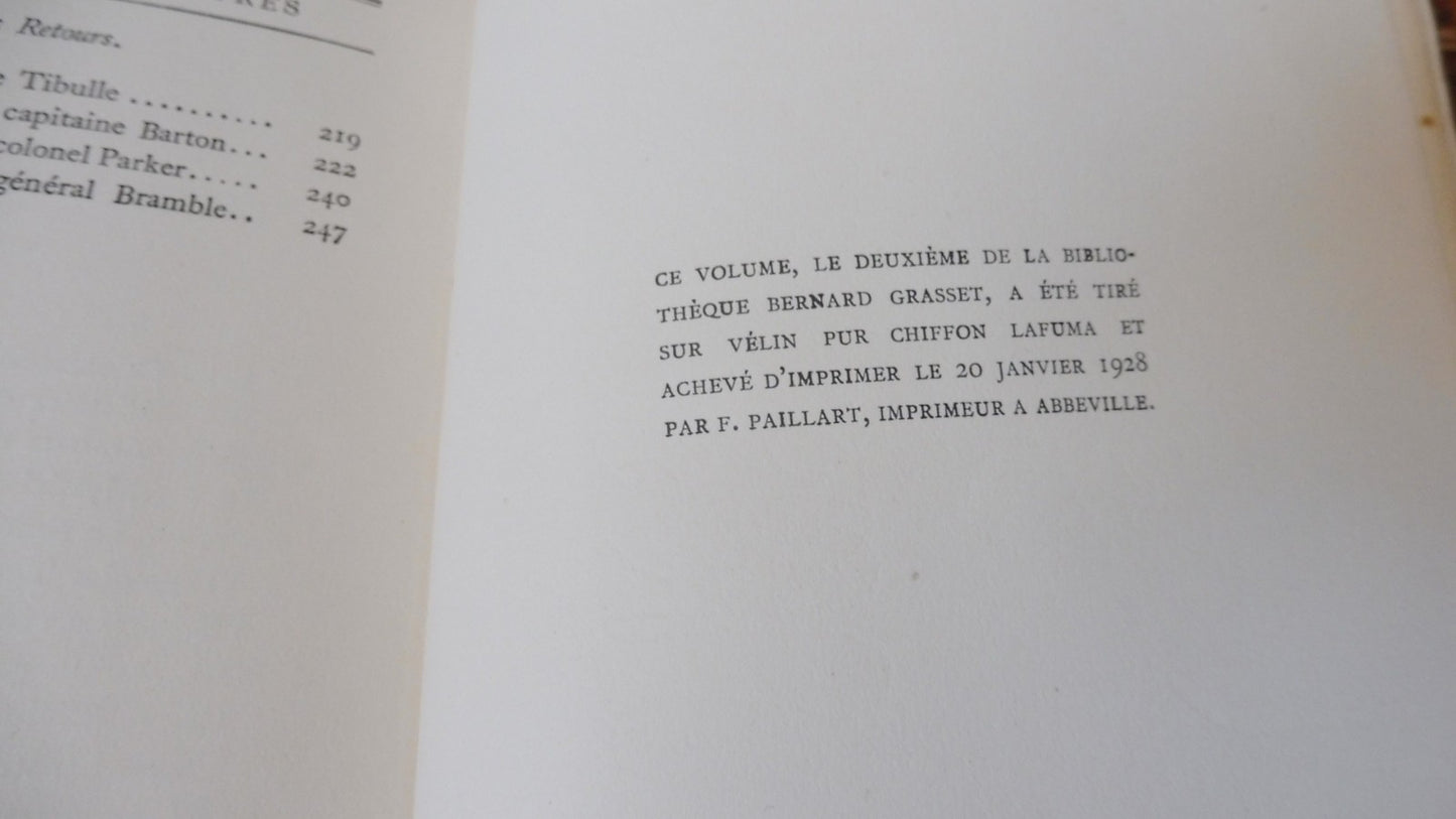 Le Discours du docteur O'Grady (André Maurois) 1928 VELIN