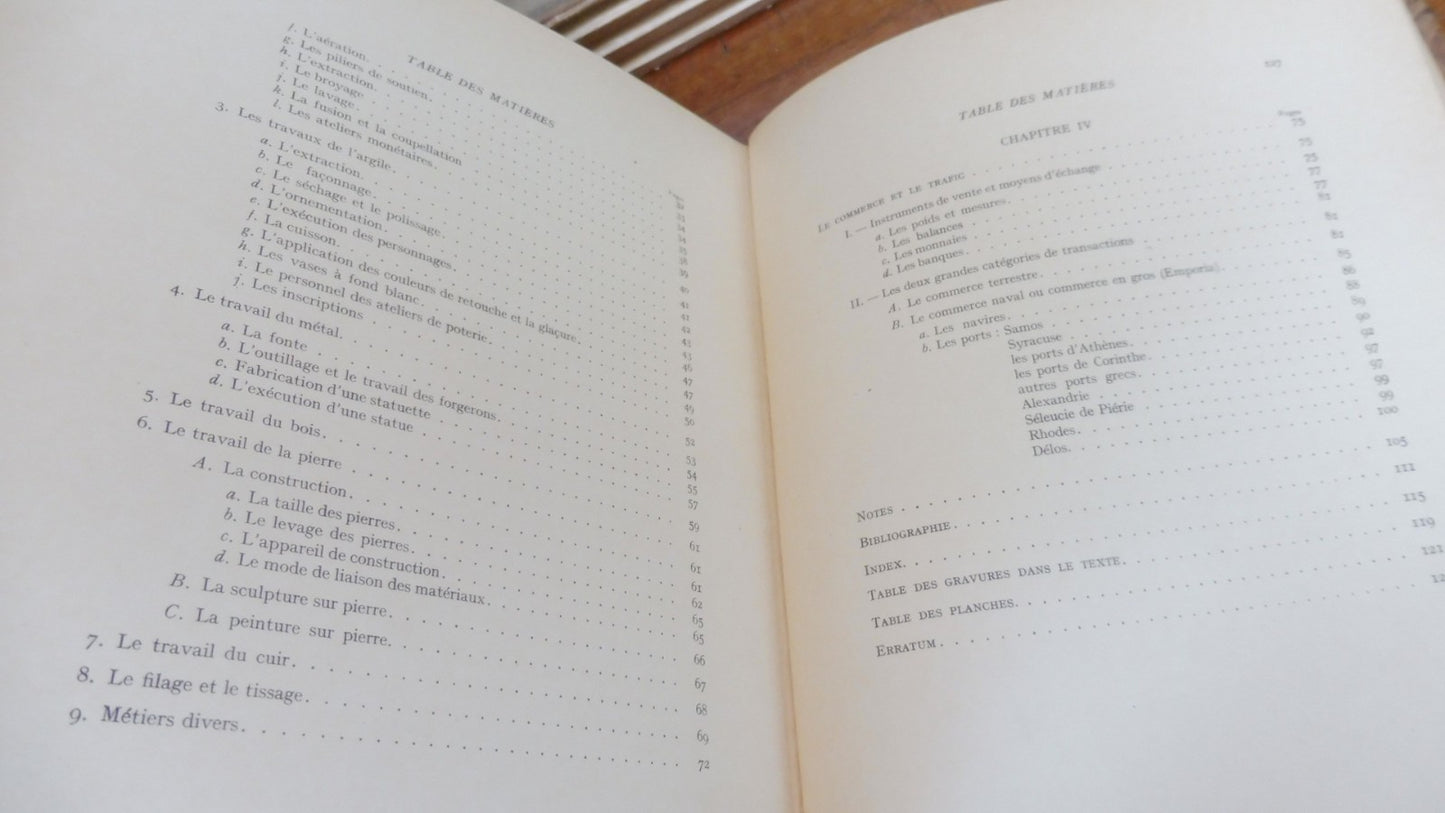 Les classes. Les métiers. Le trafic (Paul Cloché) 1931 GRECE ANTIQUE