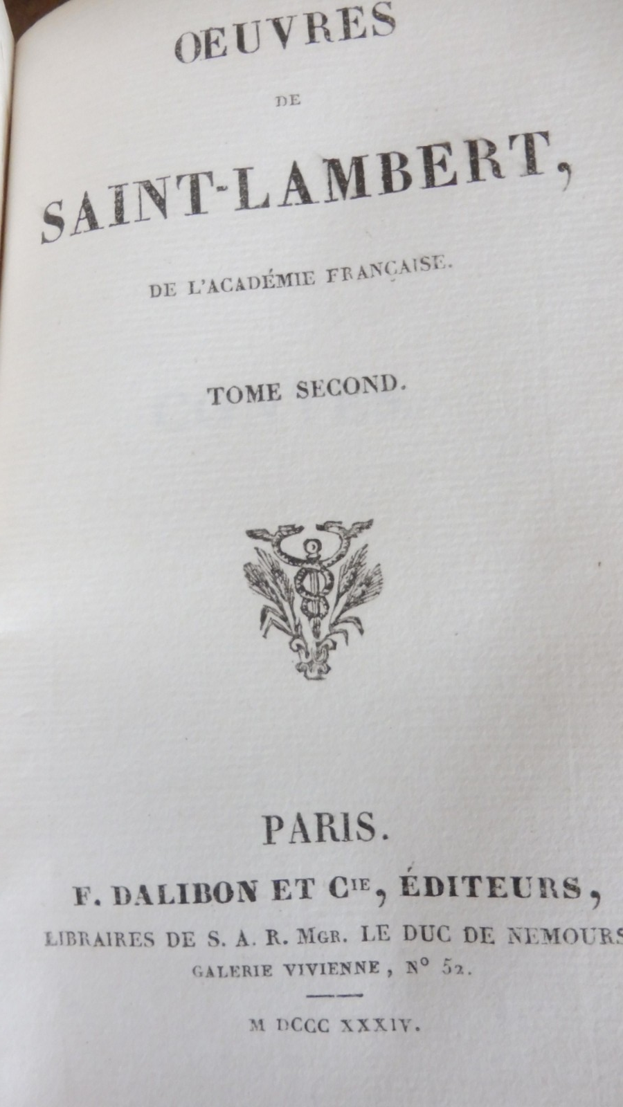 Oeuvres de Saint-Lambert 1834 2/2