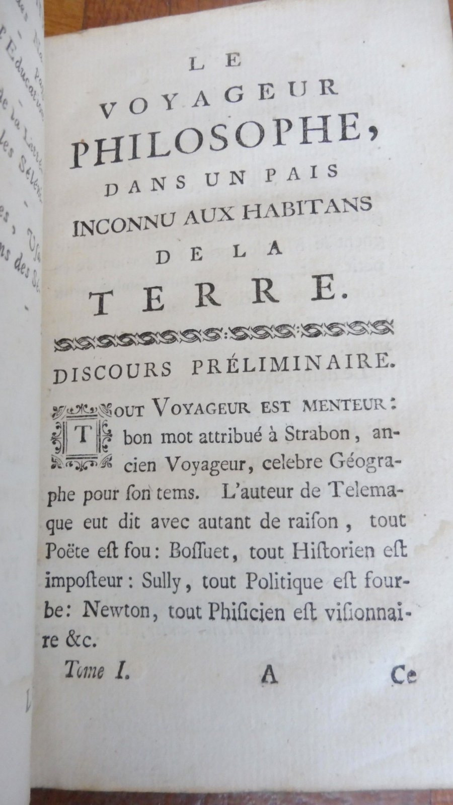Le Voyageur philosophe dans un pais inconnu de la Terre (De Listonai) 1761 2/2