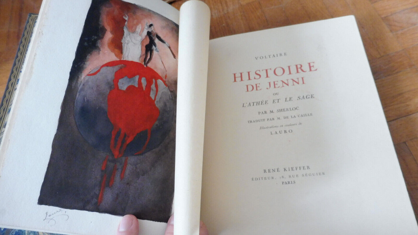 Histoire de Jenni (Voltaire) 1930 illus. Lauro JAPON + ORIGINAL
