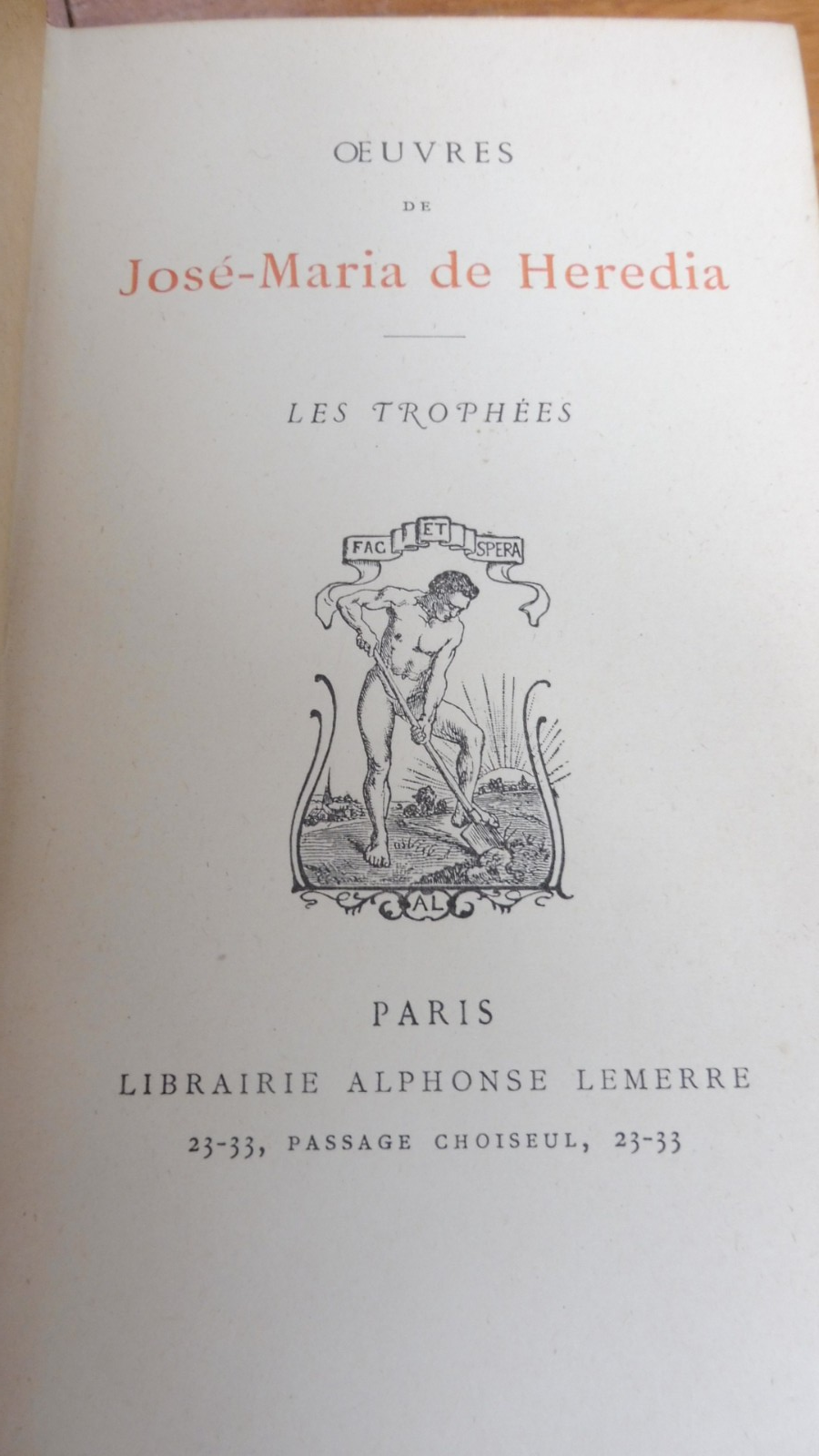 Les Trophées (J-M. De Heredia) s.d.