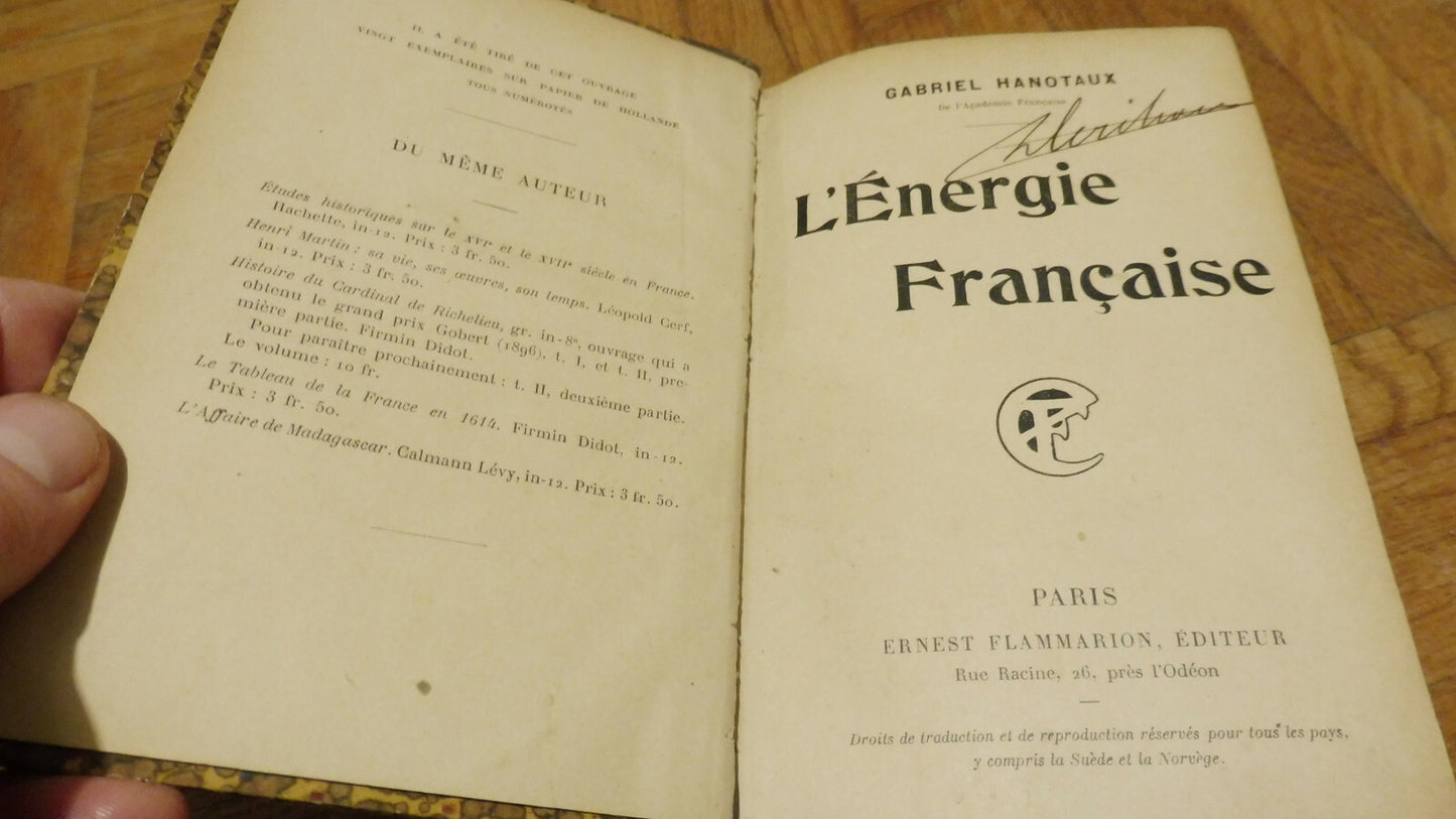 L'Energie française (Gabriel Hanotaux) s.d.