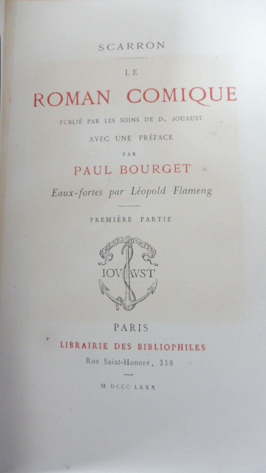 Le Roman comique (Scarron) 1880 3/3 illus. Flameng JOUAUST