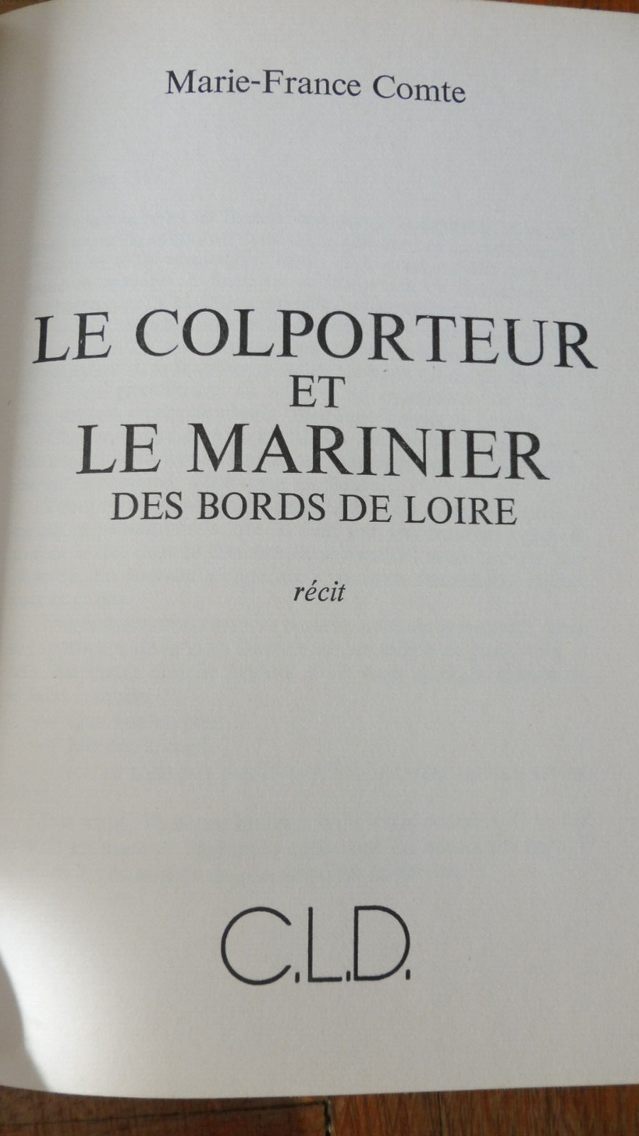 Le Colporteur et le marinier (Marie-France Comte) 1986