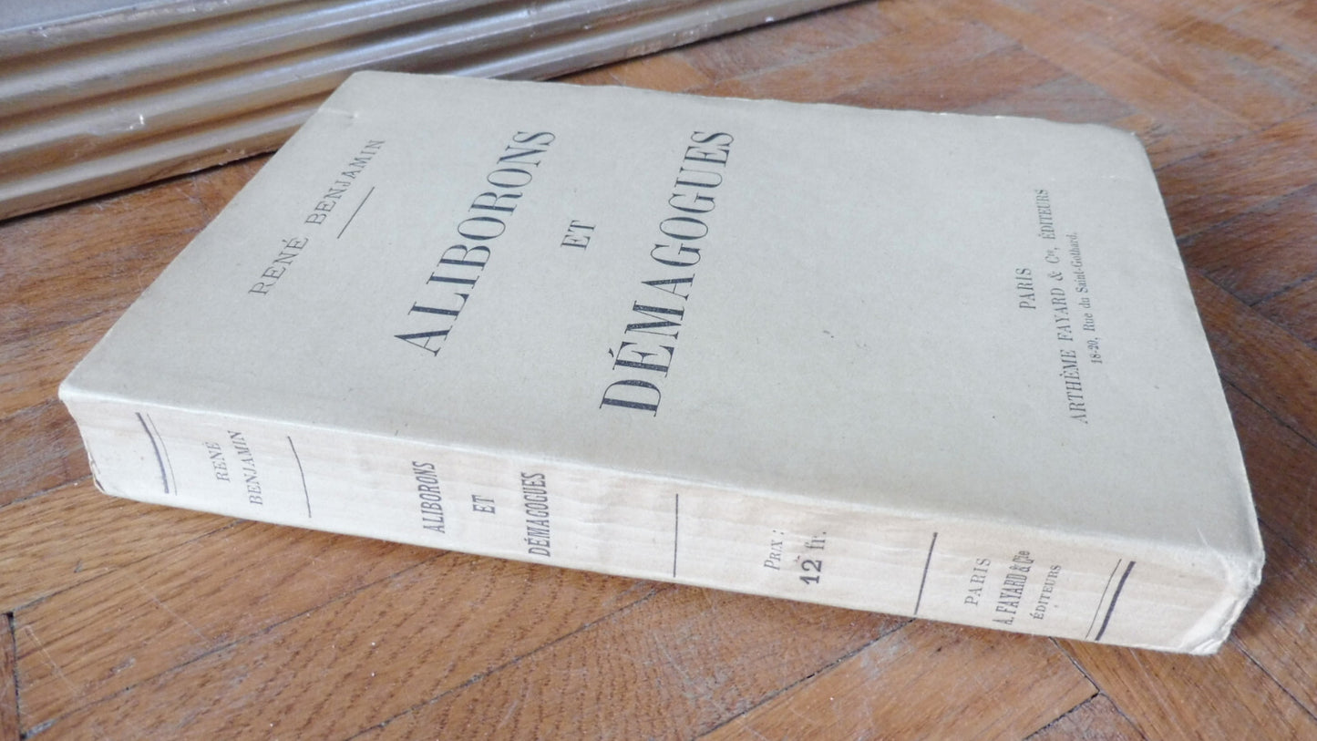 Aliborons et démagogues (René Benjamin) 1927 EO