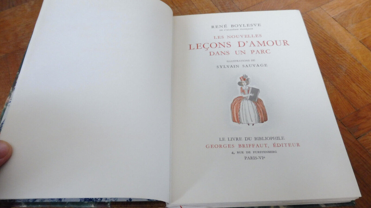 Les Nouvelles leçons d'amour dans un parc (René Boylesve) illus. Sauvage NUMEROTE
