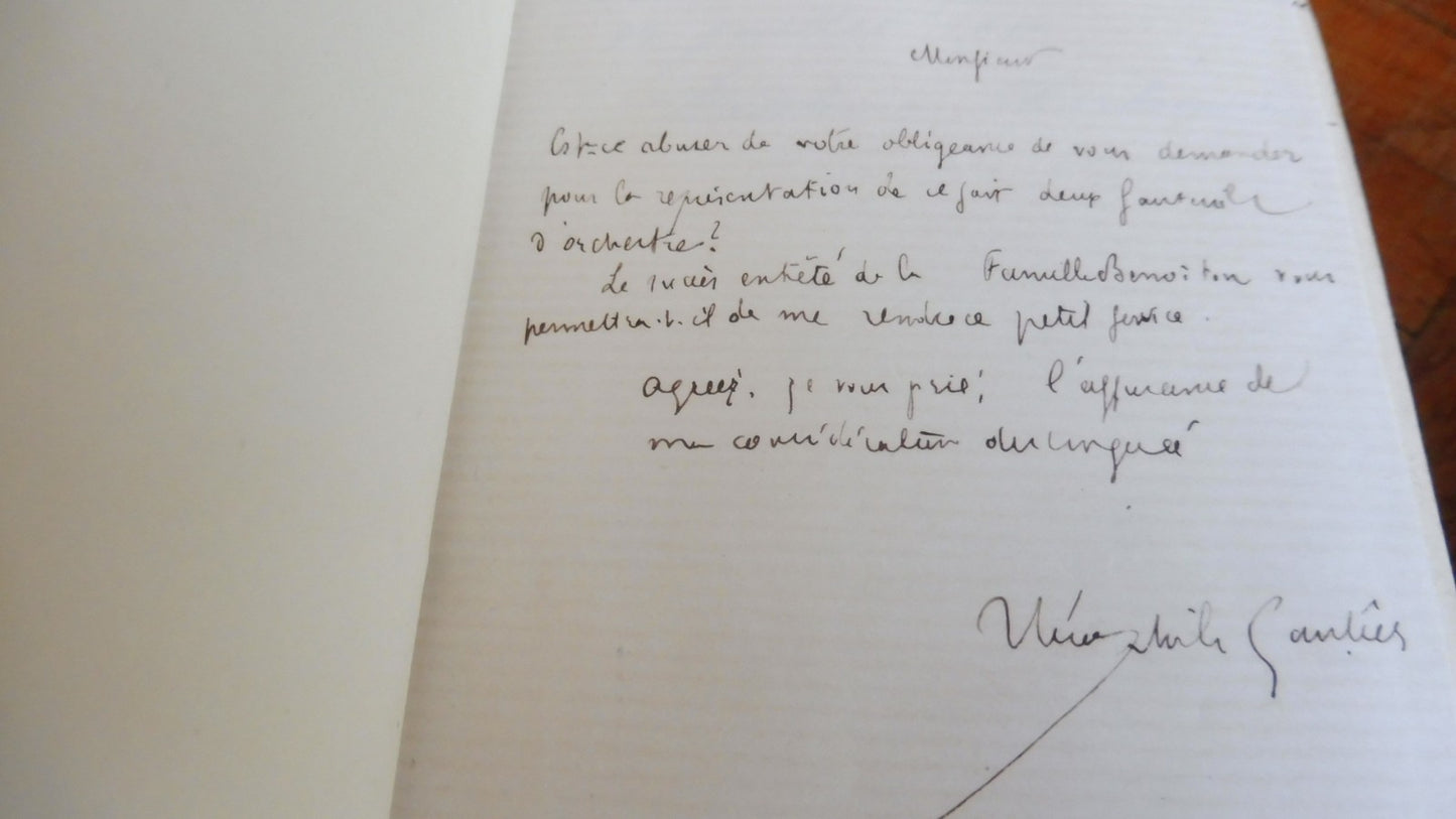 Le Capitaine Fracasse (Théophile Gautier) s.d. 2/2 + BILLET MANUSCRIT