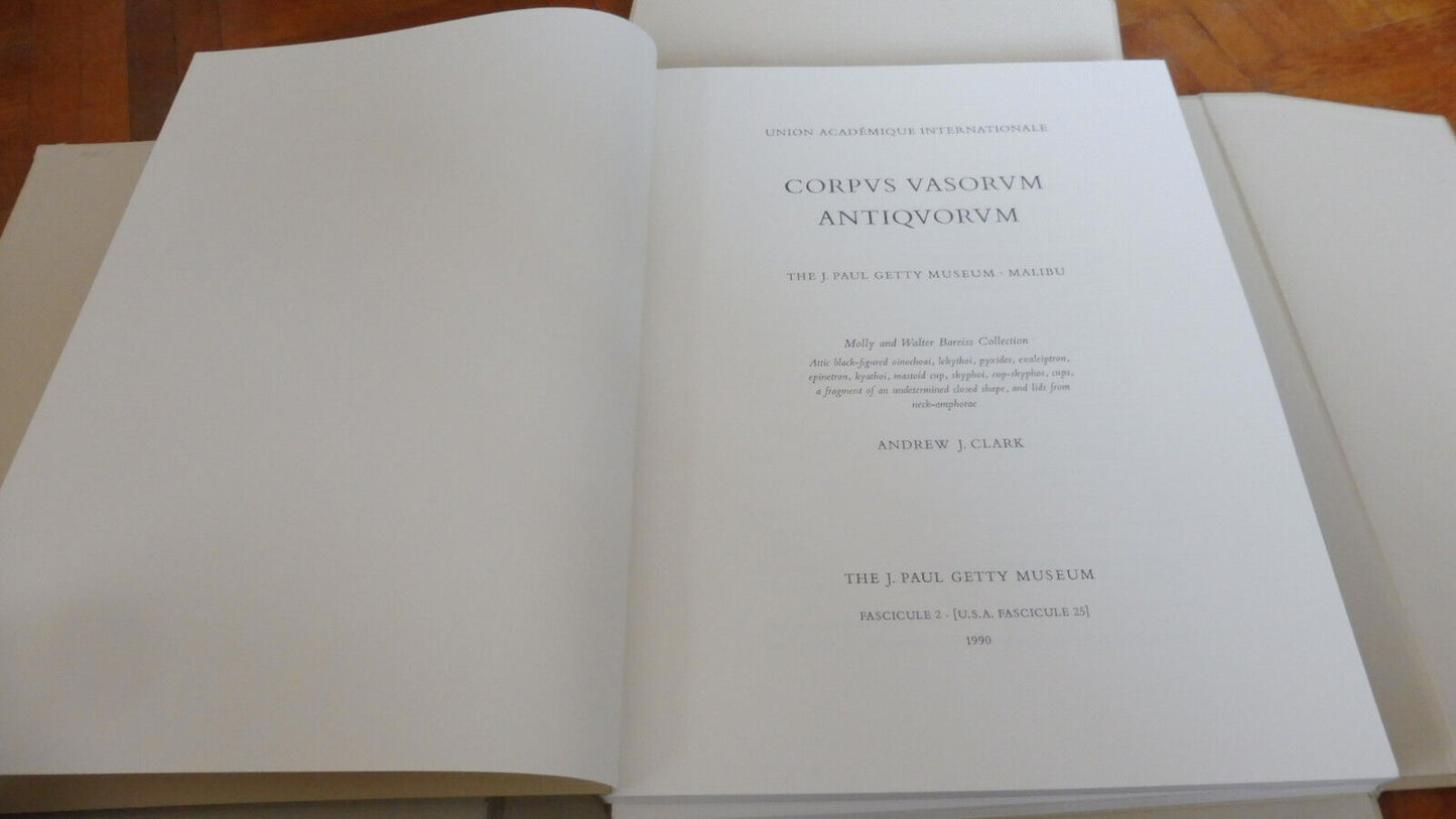 Corpus Vasorum Antiquorum Fascicule 25 Musée J. Paul Getty (Malibu) 2 1990