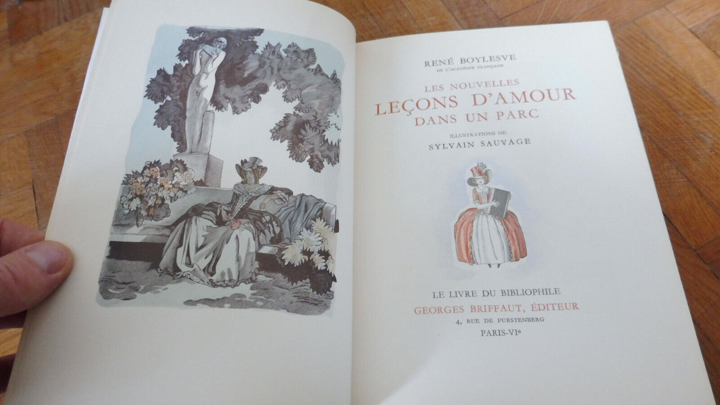 Les Nouvelles leçons d'amour dans un parc (René Boylesve) illus. Sauvage NUMEROTE