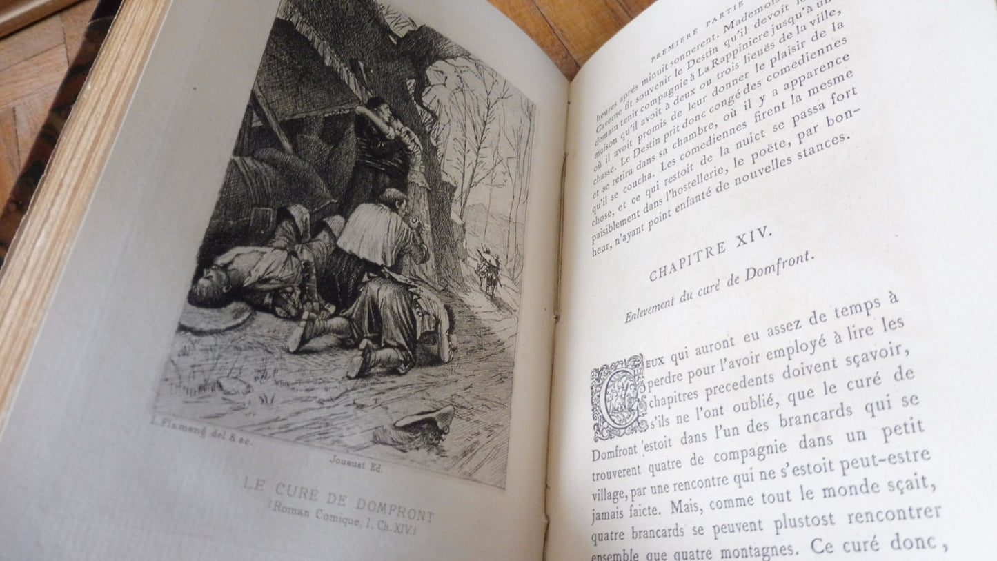Le Roman comique (Scarron) 1880 3/3 illus. Flameng JOUAUST