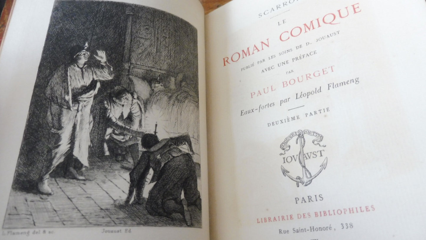 Le Roman comique (Scarron) 1880 3/3 illus. Flameng JOUAUST