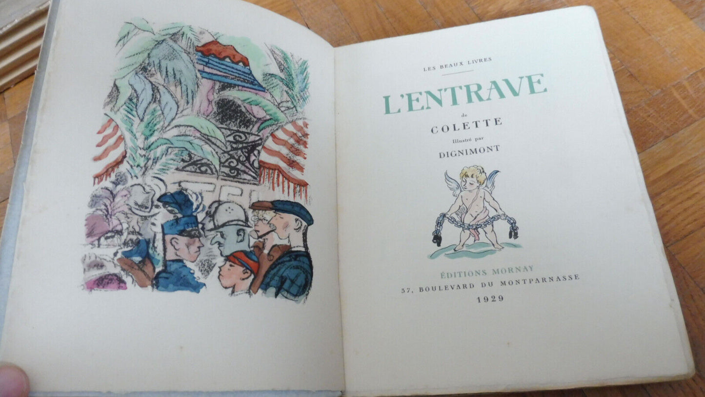 L'Entrave (Colette) 1929 illus. Dignimont RIVES
