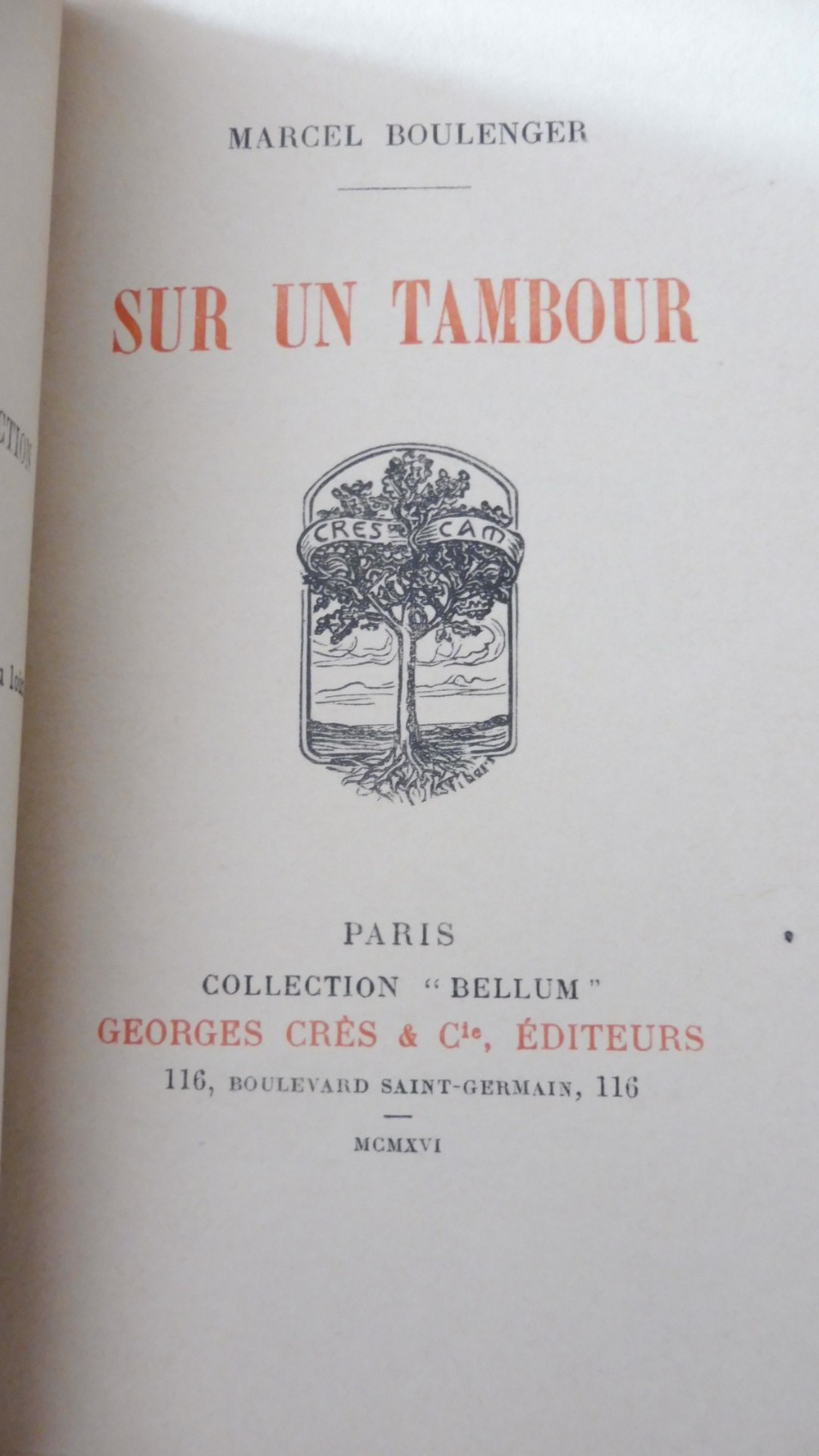 Sur un tambour (Marcel Boulenger) 1916