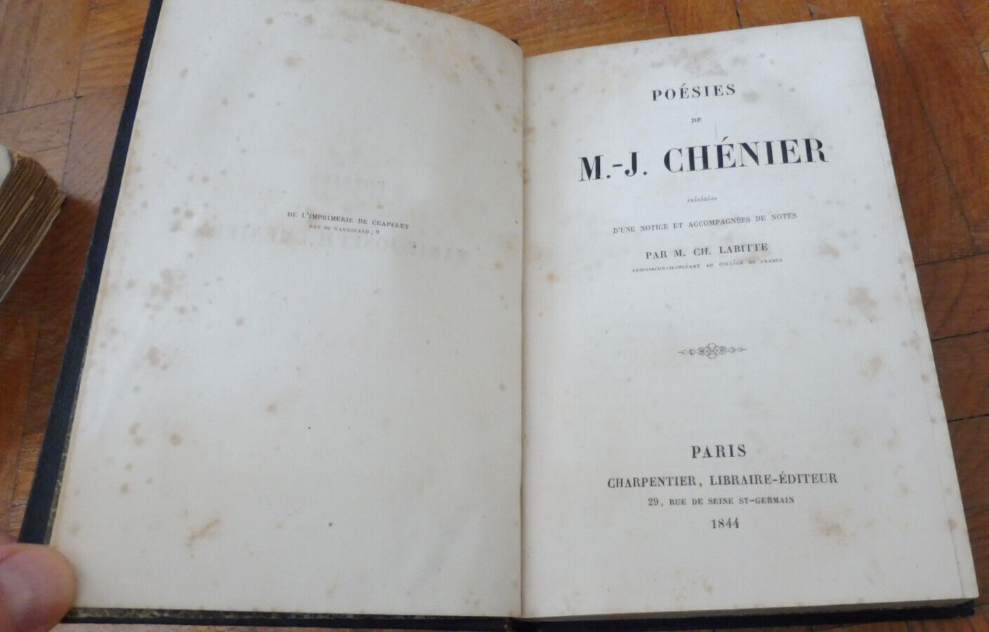 Poésies de Chénier 1844