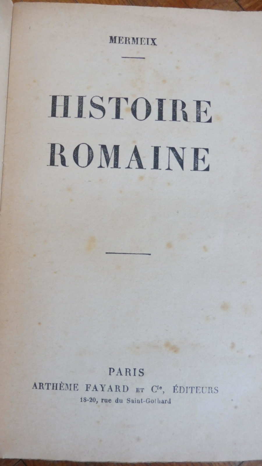 Histoire Romaine (Mermeix) 1931
