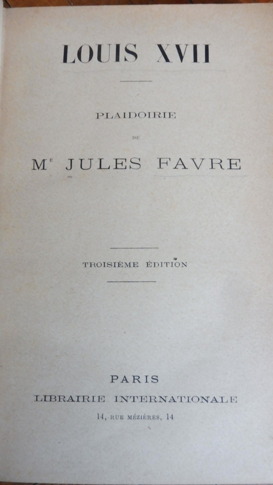 Louis XVII (Jules Favre) 1891