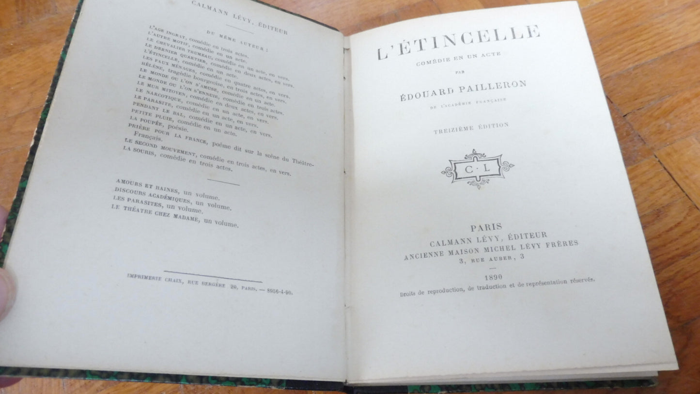Théâtre divers (Pailleron, Fournier, Marsolleau) XIXe siècle 3 tomes en 1 vol.