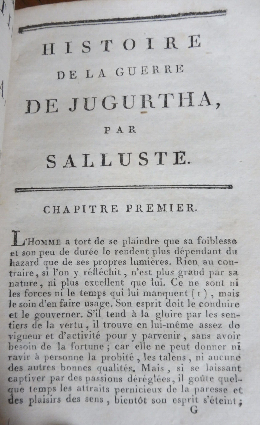 Traduction de Salluste. Catilina et Jugurtha 1807
