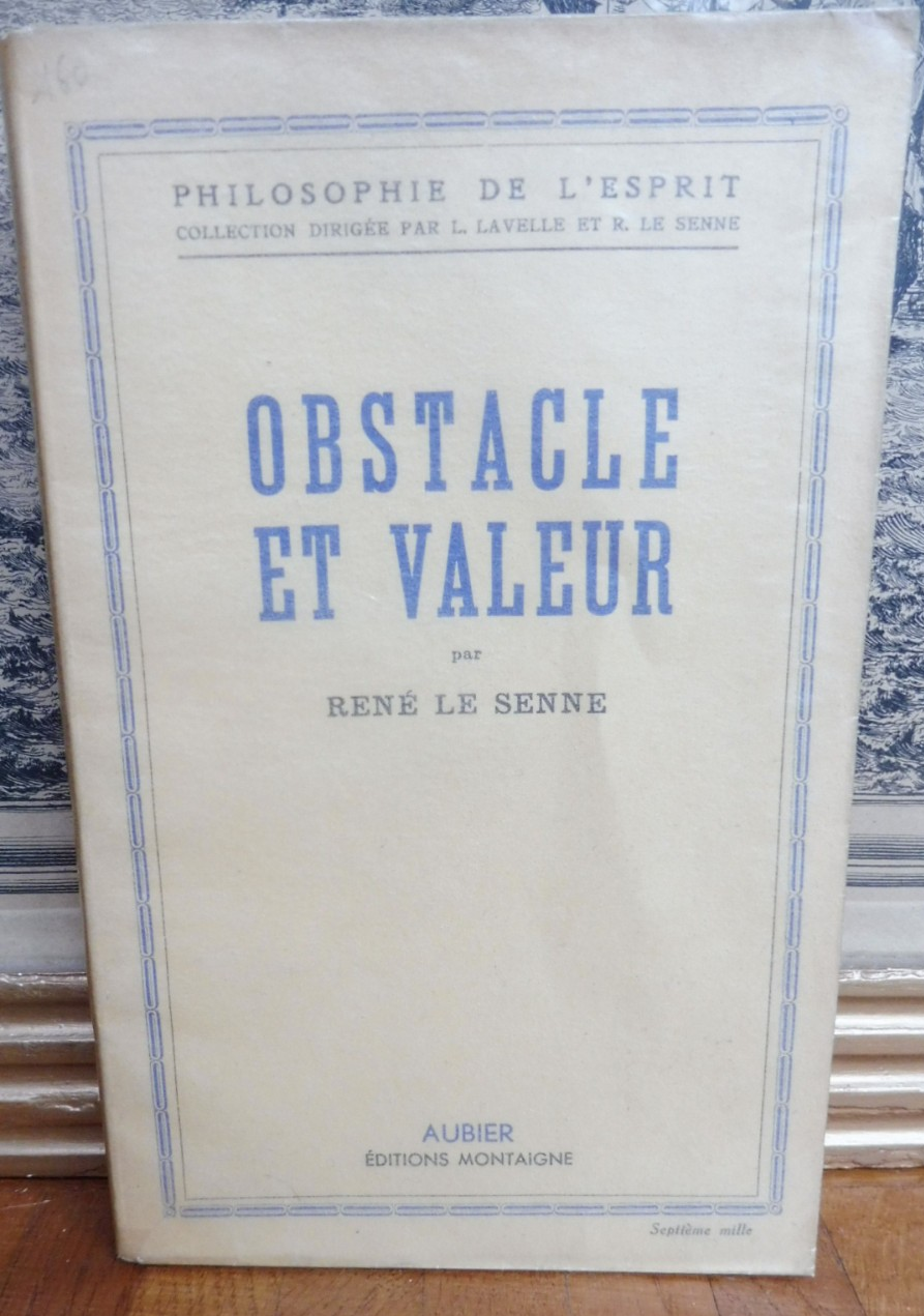 Obstacle et valeur (René Le Senne) s.d.