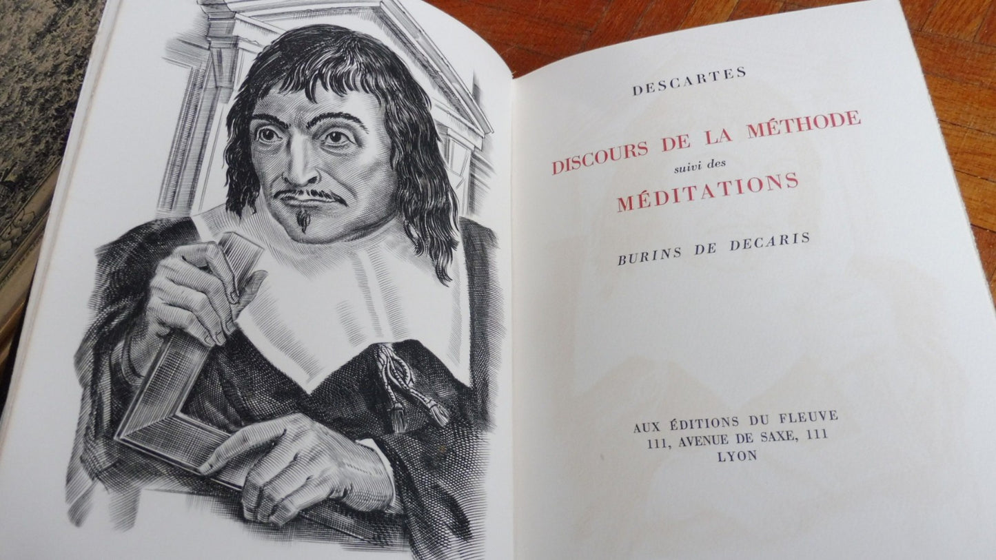 Discours de la méthode (Descartes) 1966 illus. Decaris + 2 dessins originaux
