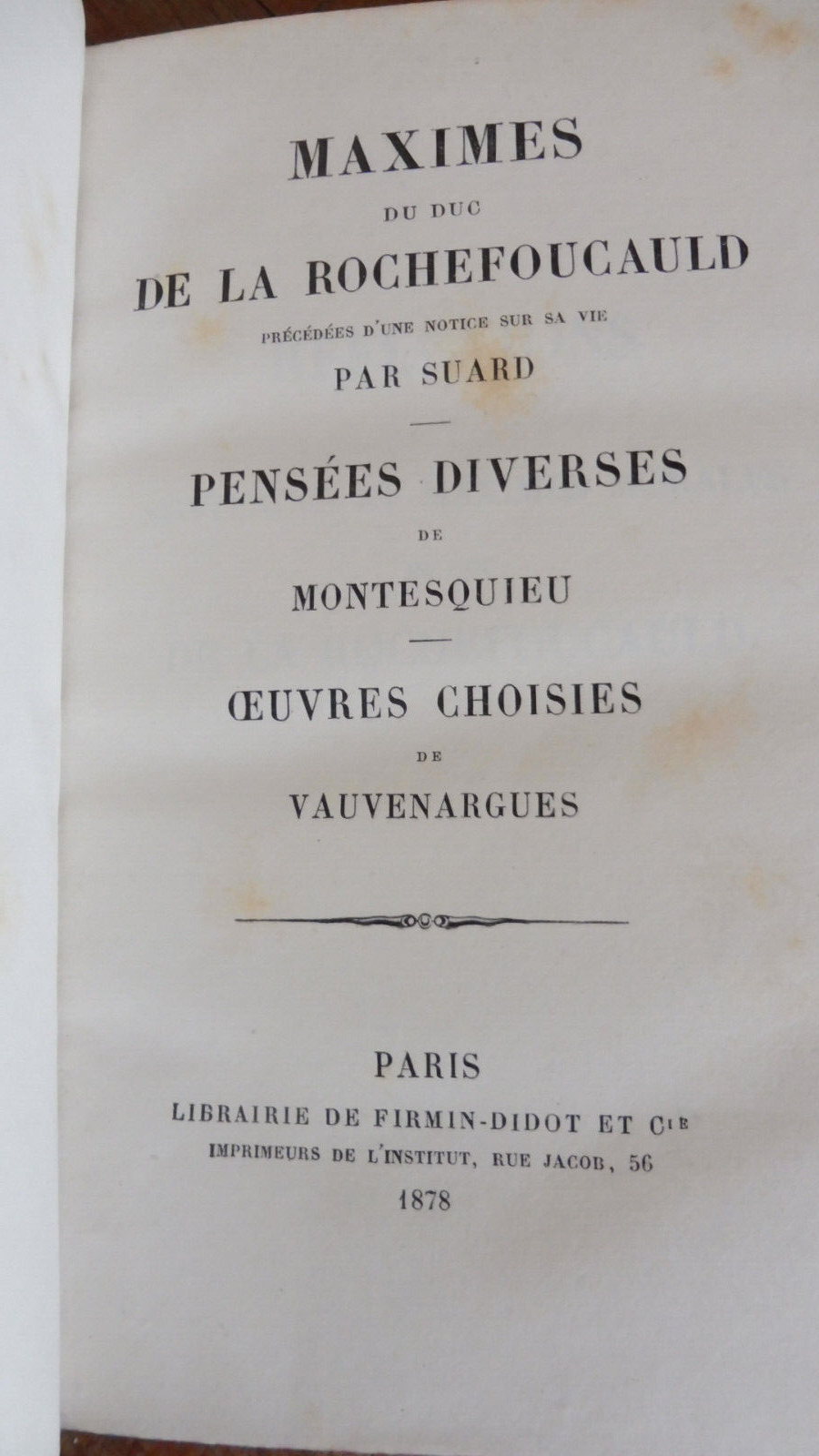 Maximes (La Rochefoucauld) 1878