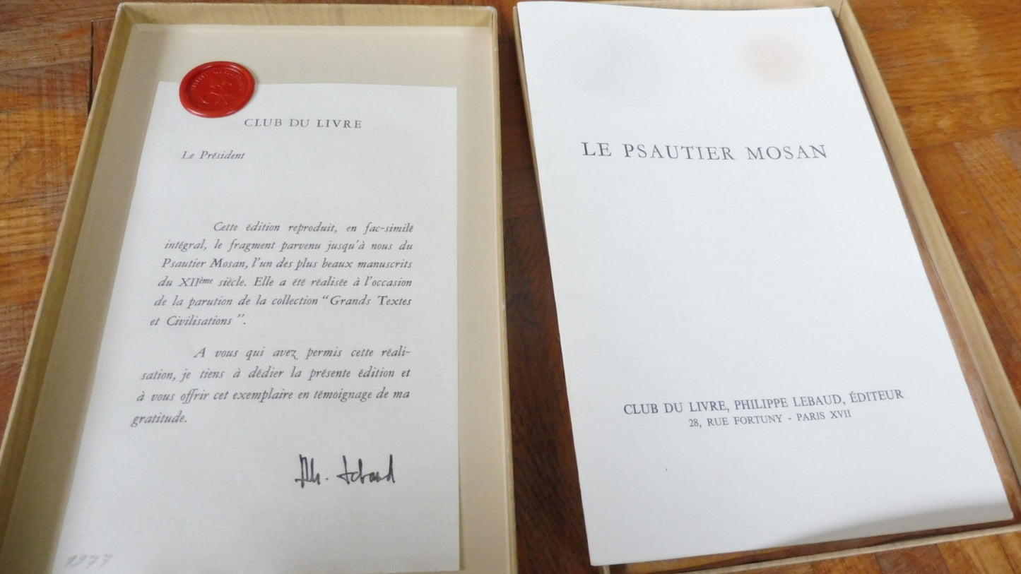 Le Psautier mosan (Manfred Kramer) s.d.