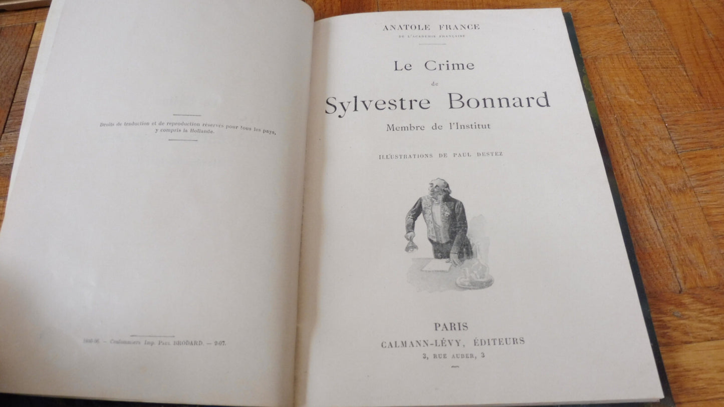 Le Crime de Sylvestre Bonnard (Anatole France) 1907 illus. Destez