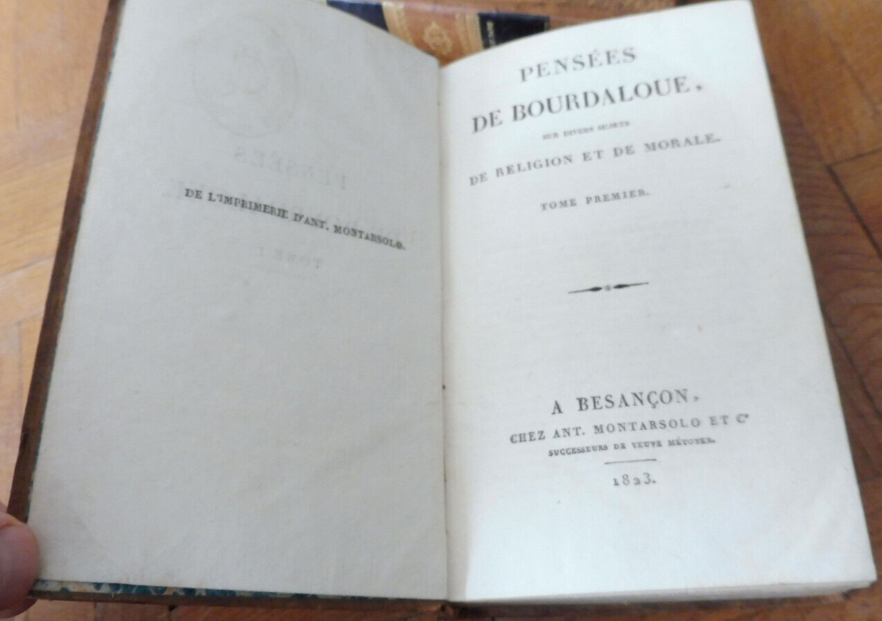 Pensées de Bourdaloue 1823 2/2