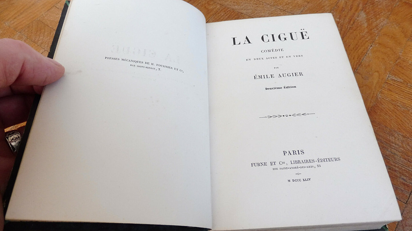 Comédies (Emile Augier) 1844 4 tomes en 1 vol.