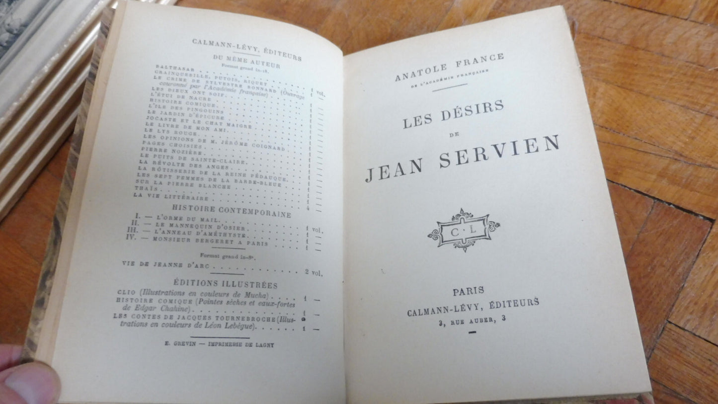 Les Désirs de Jean Servien (Anatole France) 1917