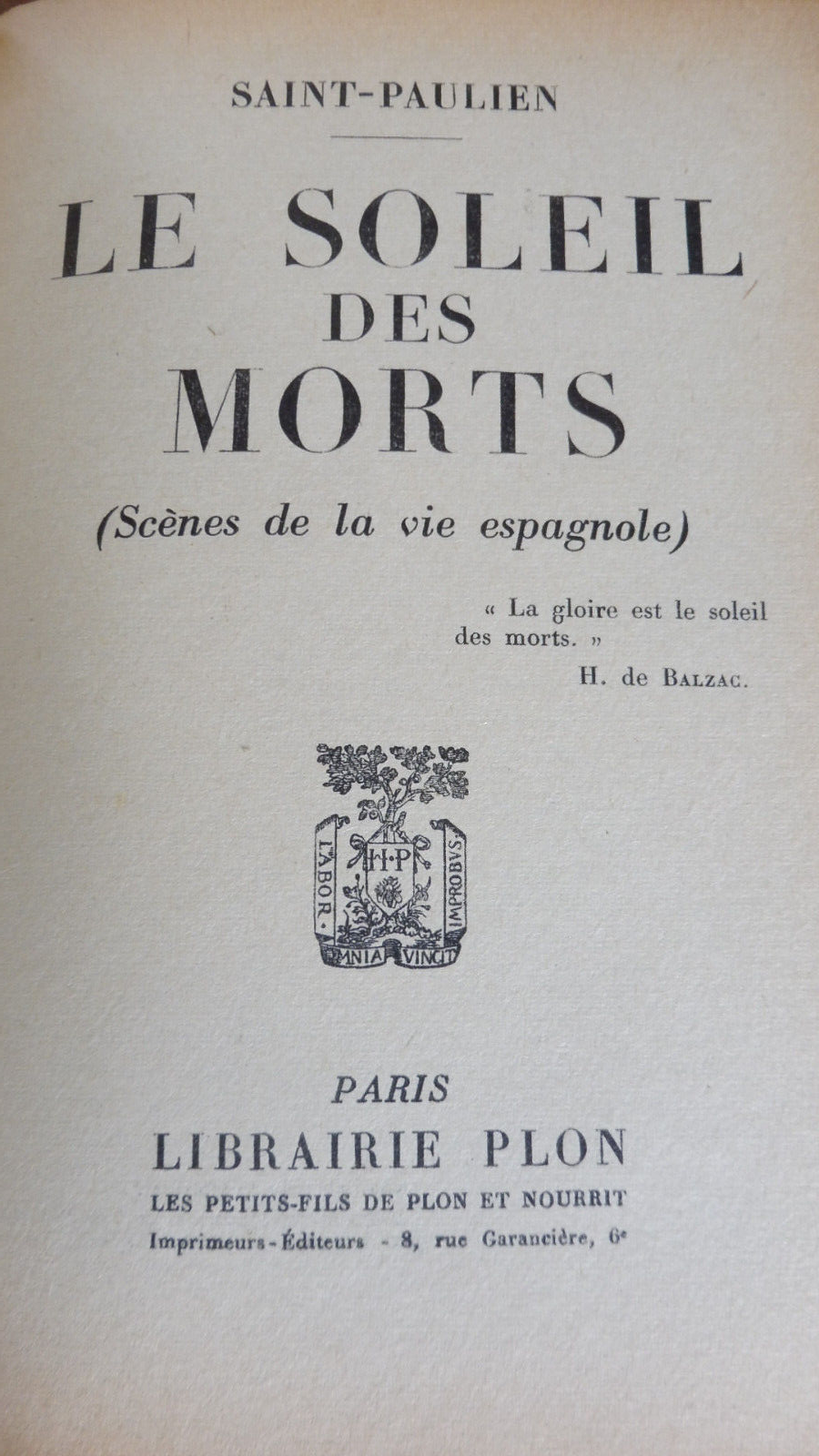 Le Soleil des morts (Saint-Paulien) 1953
