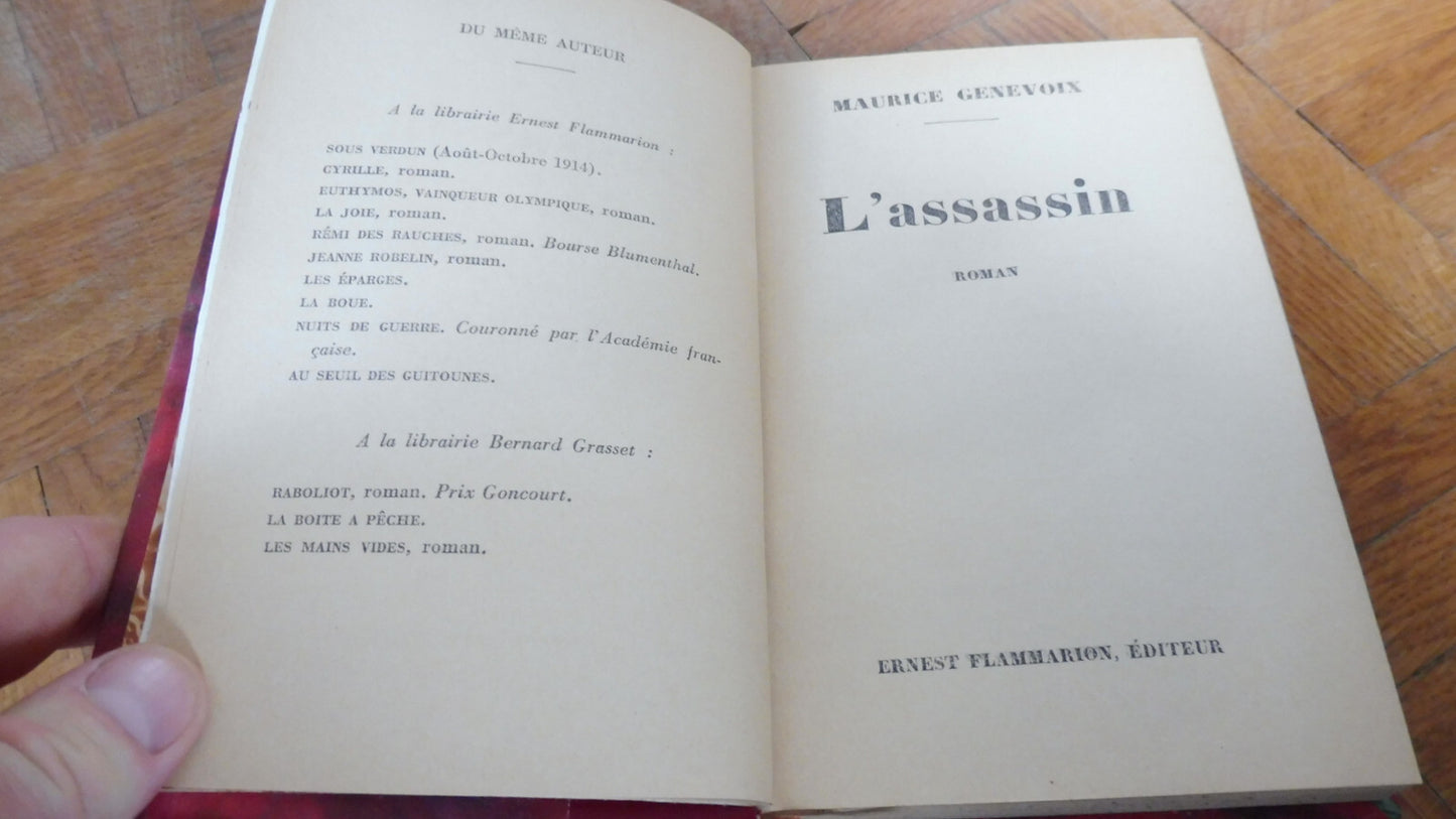 L'Assassin (Maurice Genevoix) 1930