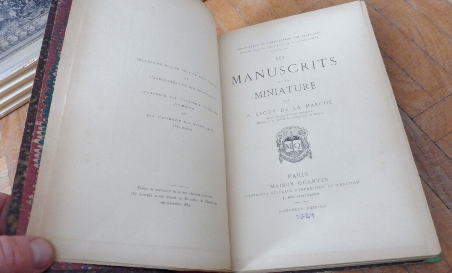 Les Manuscrits et la miniature (A. Lecoy De La Marche) 1884