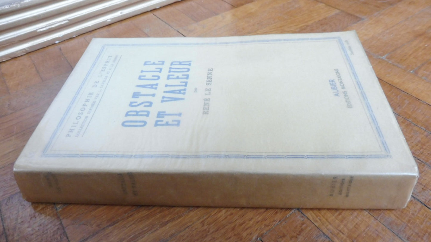 Obstacle et valeur (René Le Senne) s.d.