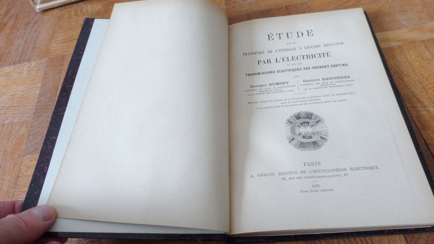 Etude sur le transport de l'énergie à grande distance (Dumont) 1895