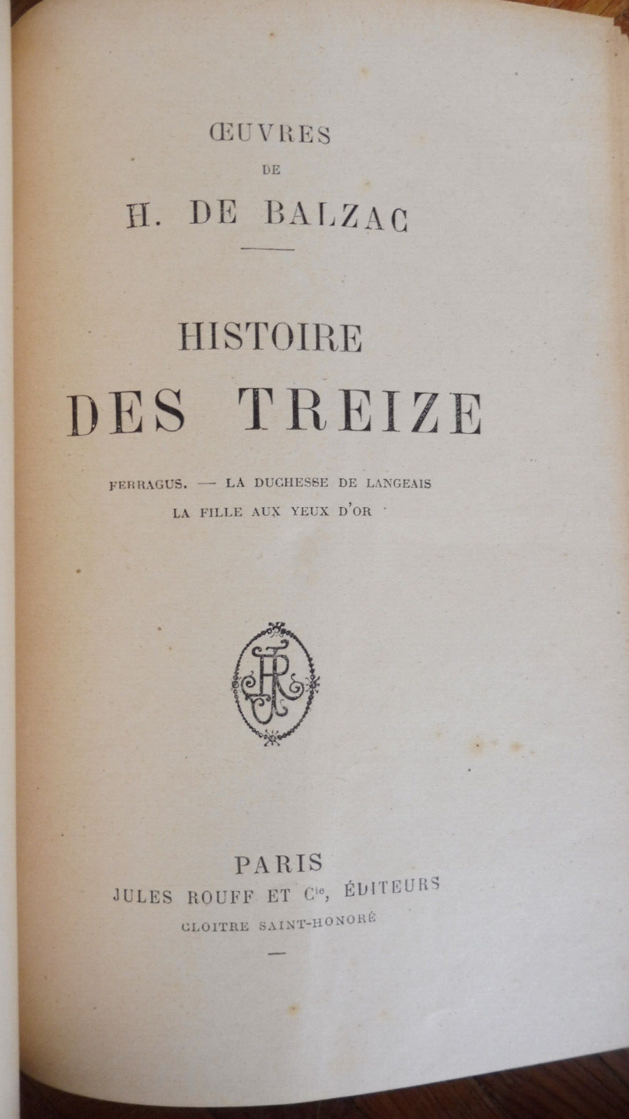 Le Colonel Chabert. Histoire des Treize (Balzac) s.d.