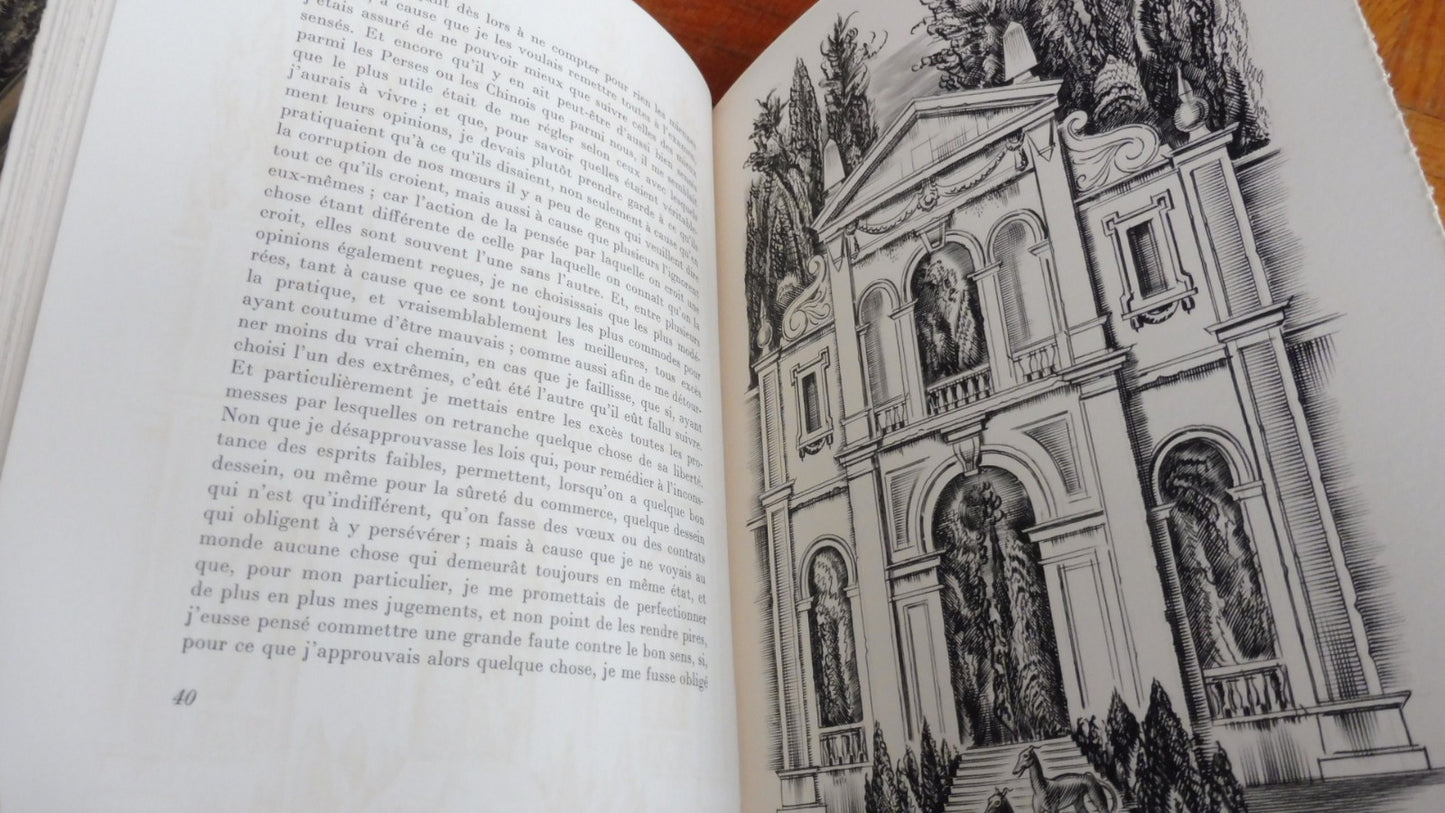 Discours de la méthode (Descartes) 1966 illus. Decaris + 2 dessins originaux