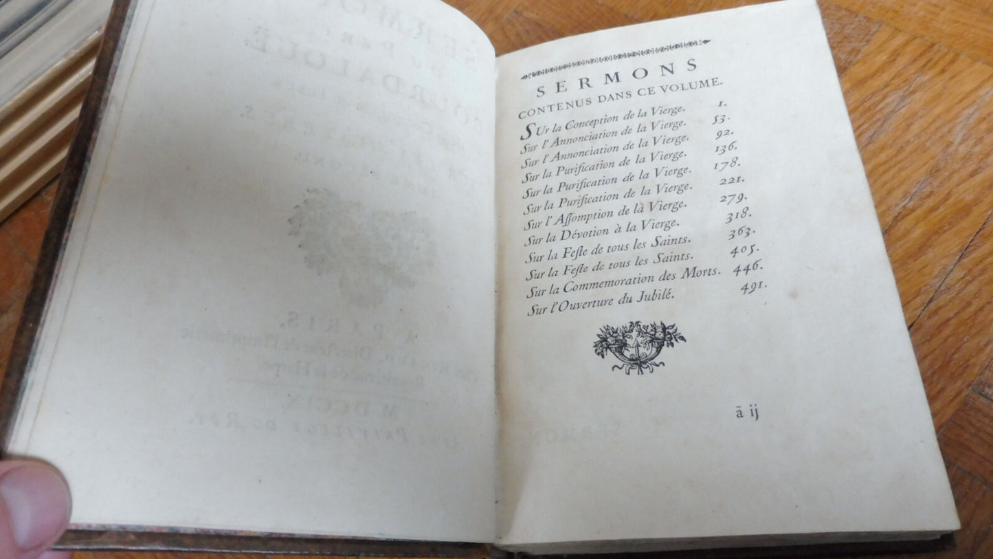 Sermons du père Bourdaloue t.2 1709