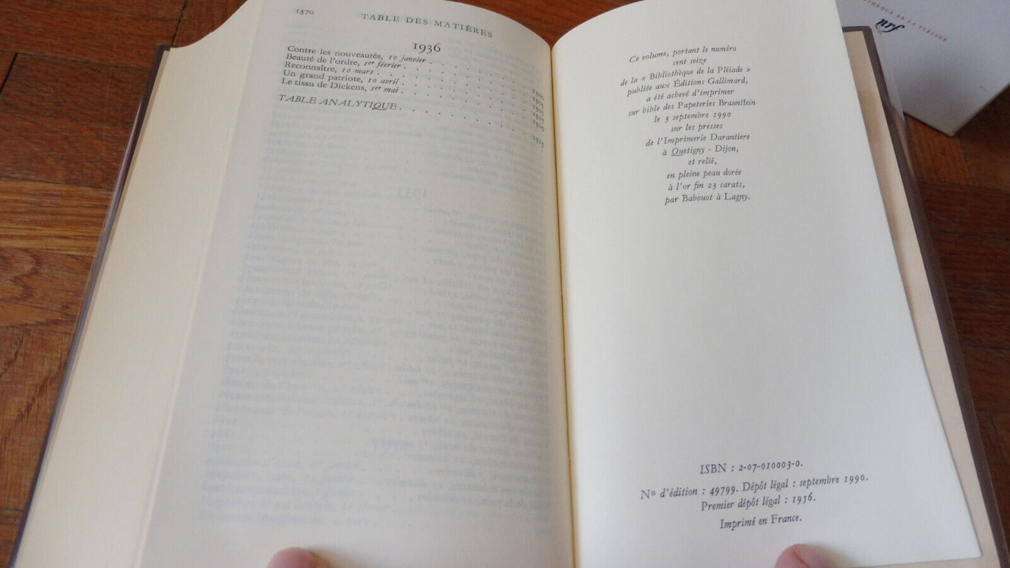 Propos t.1 (Alain) 1990 PLEIADE TBE
