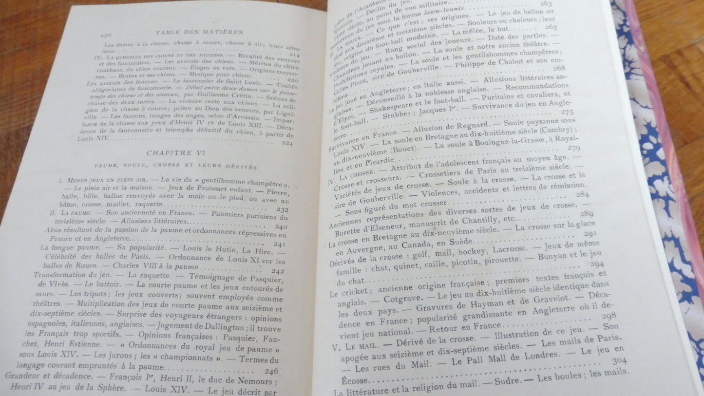 Les Sports et jeux d'exercices dans l'ancienne France (J. J. Jusserand) 1901