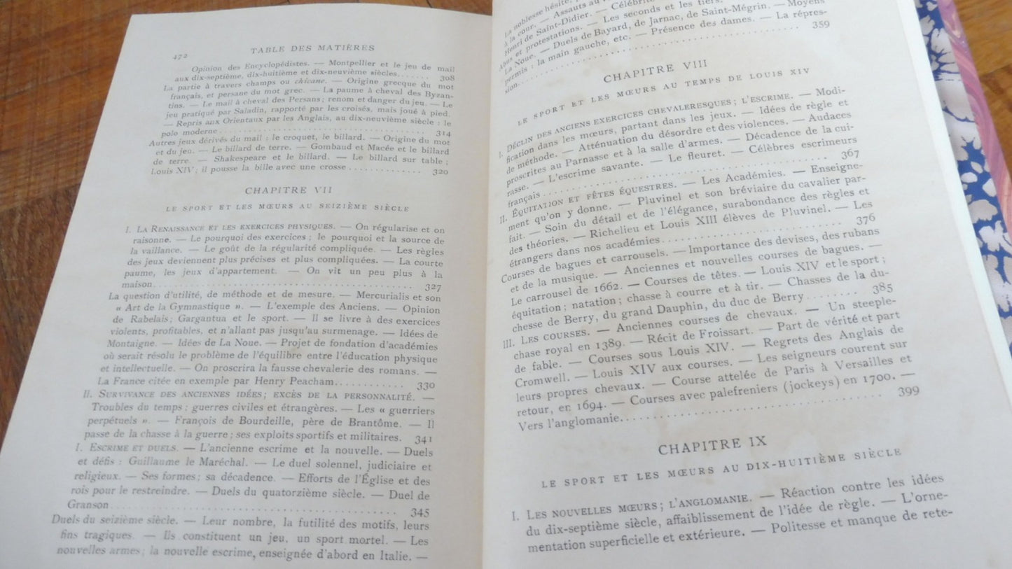 Les Sports et jeux d'exercices dans l'ancienne France (J. J. Jusserand) 1901