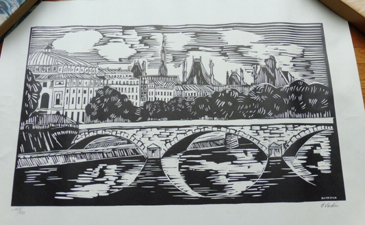 Gravure M. Verdier SIGNE NUMEROTE 49x36 cm